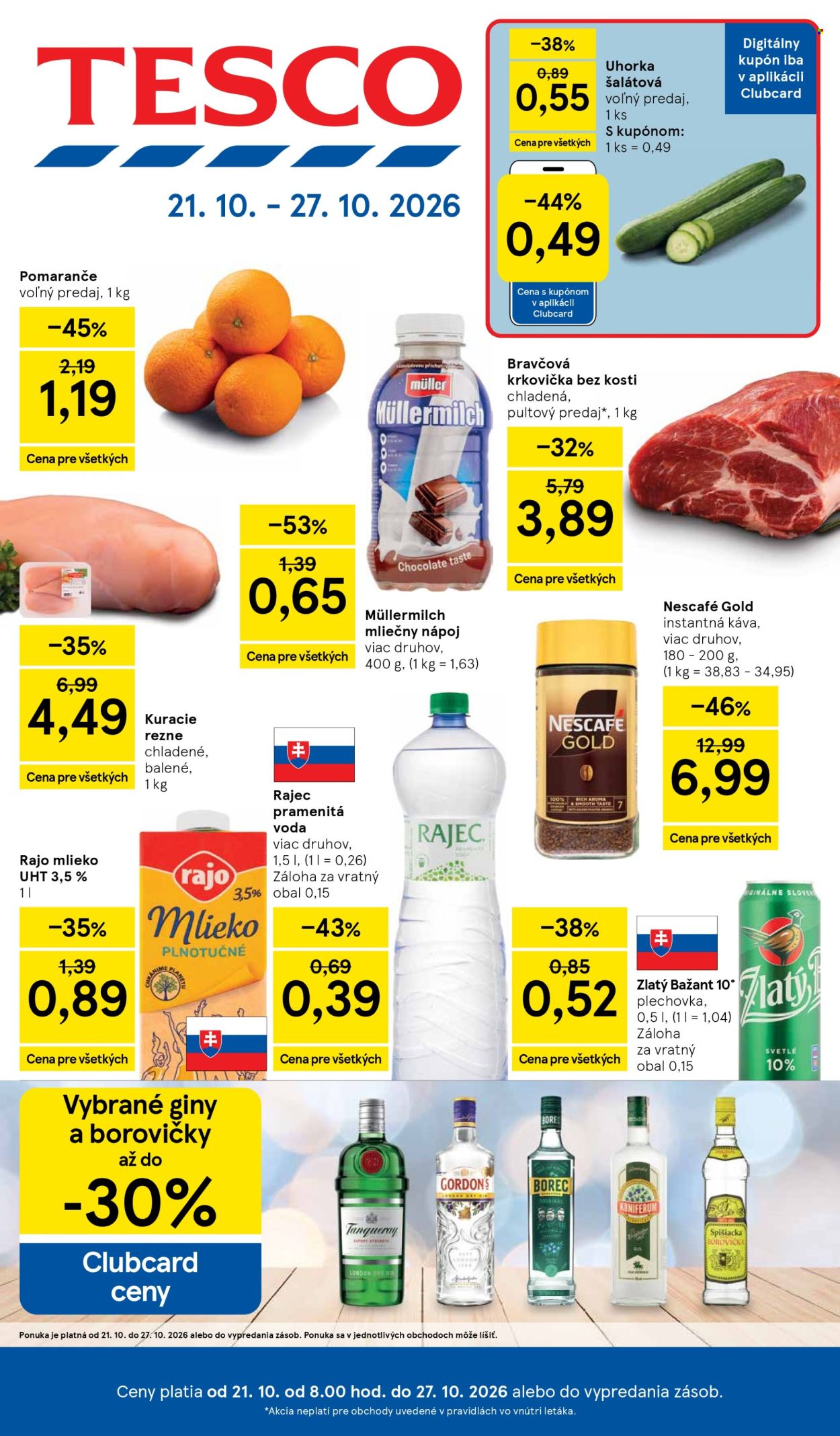 Leták TESCO - 21.10.2026 - 27.10.2026. Strana 1