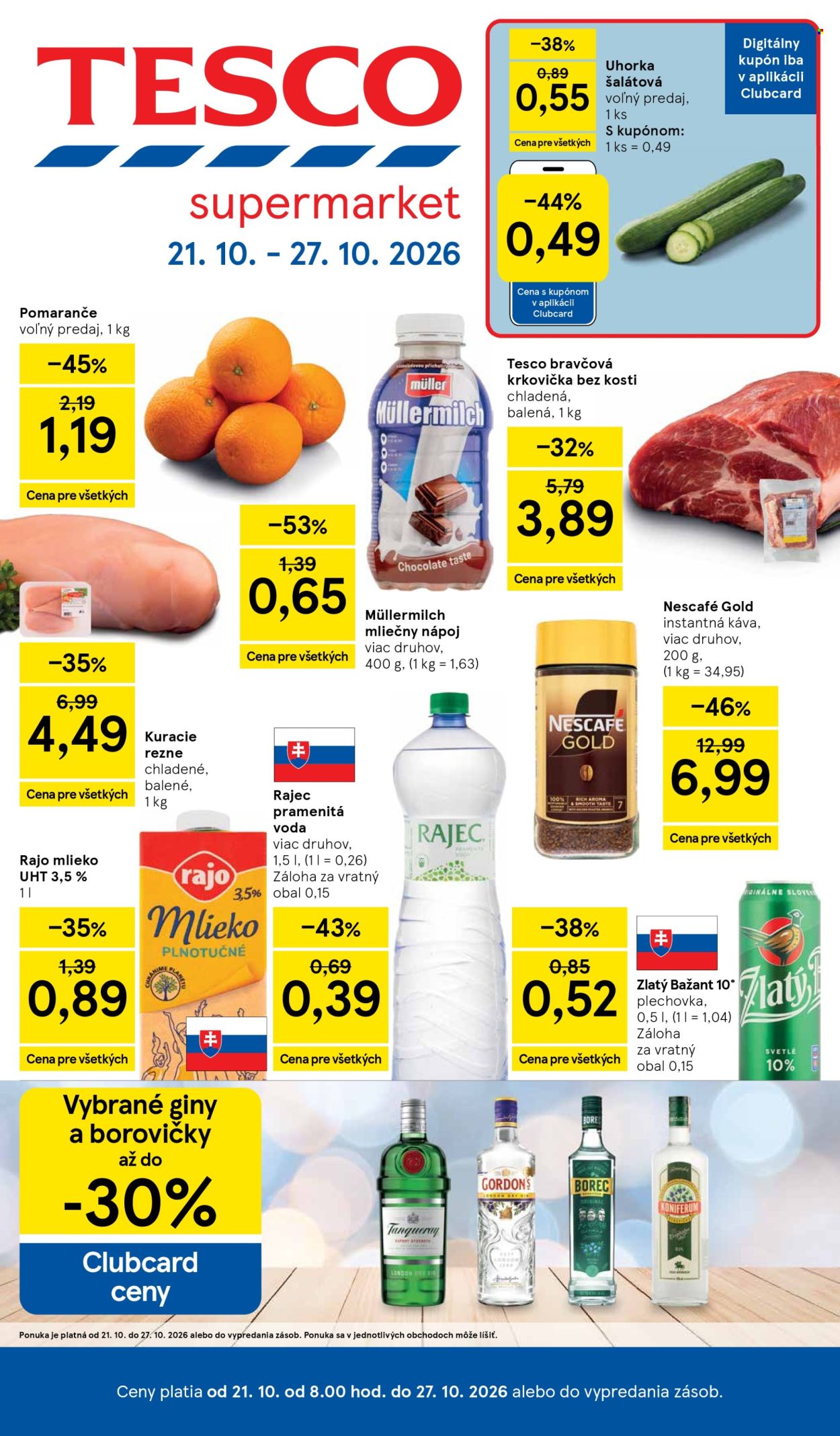 Leták TESCO supermarket - 21.10.2026 - 27.10.2026. Strana 1