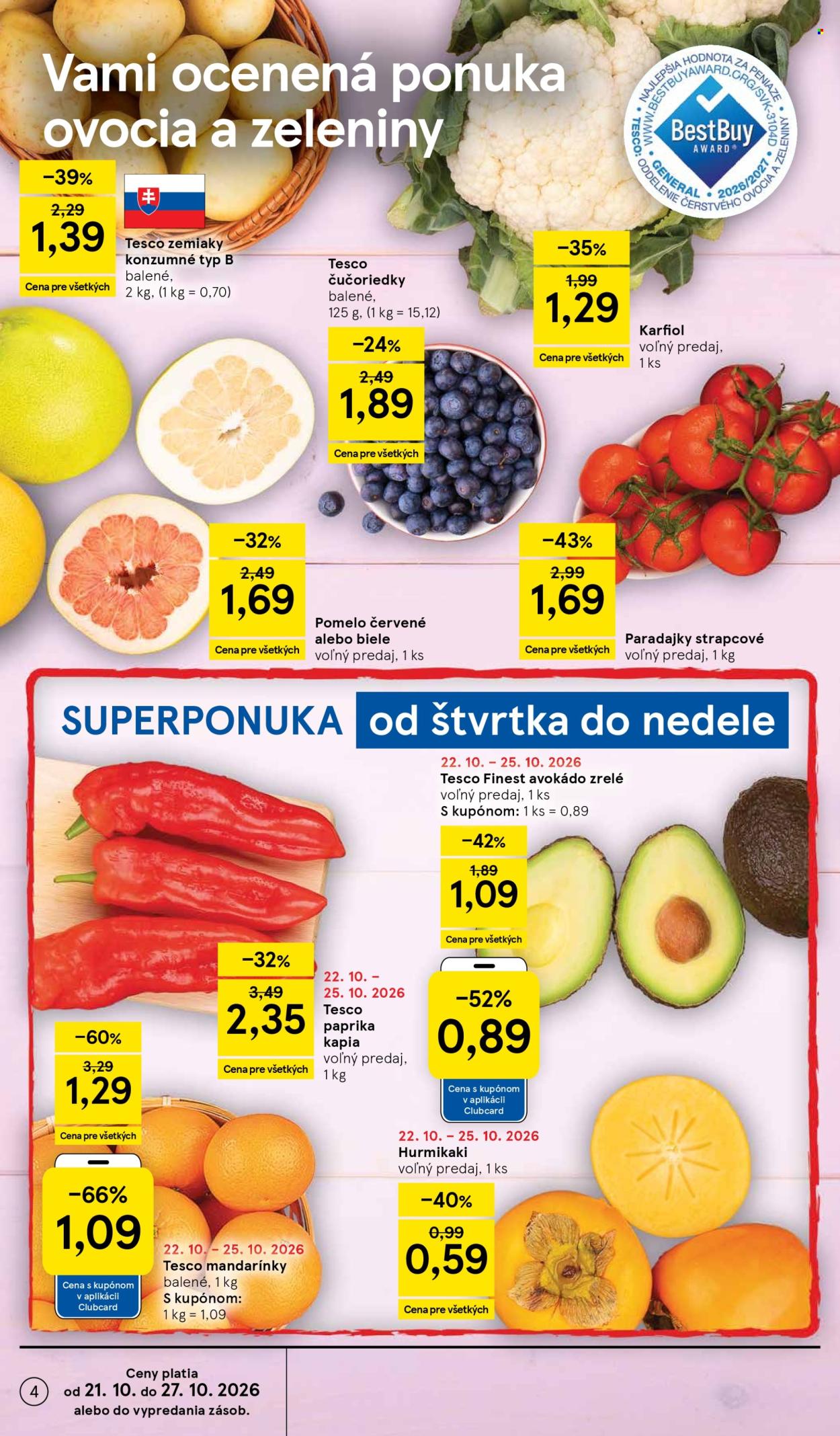 Leták TESCO supermarket - 21.10.2026 - 27.10.2026. Strana 4