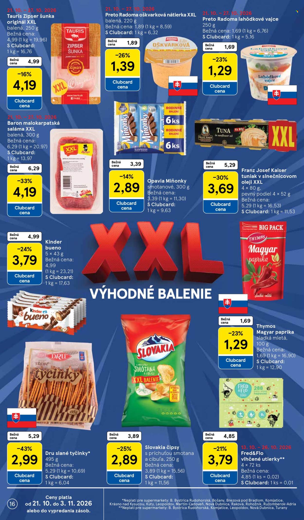 Leták TESCO supermarket - 21.10.2026 - 27.10.2026. Strana 16