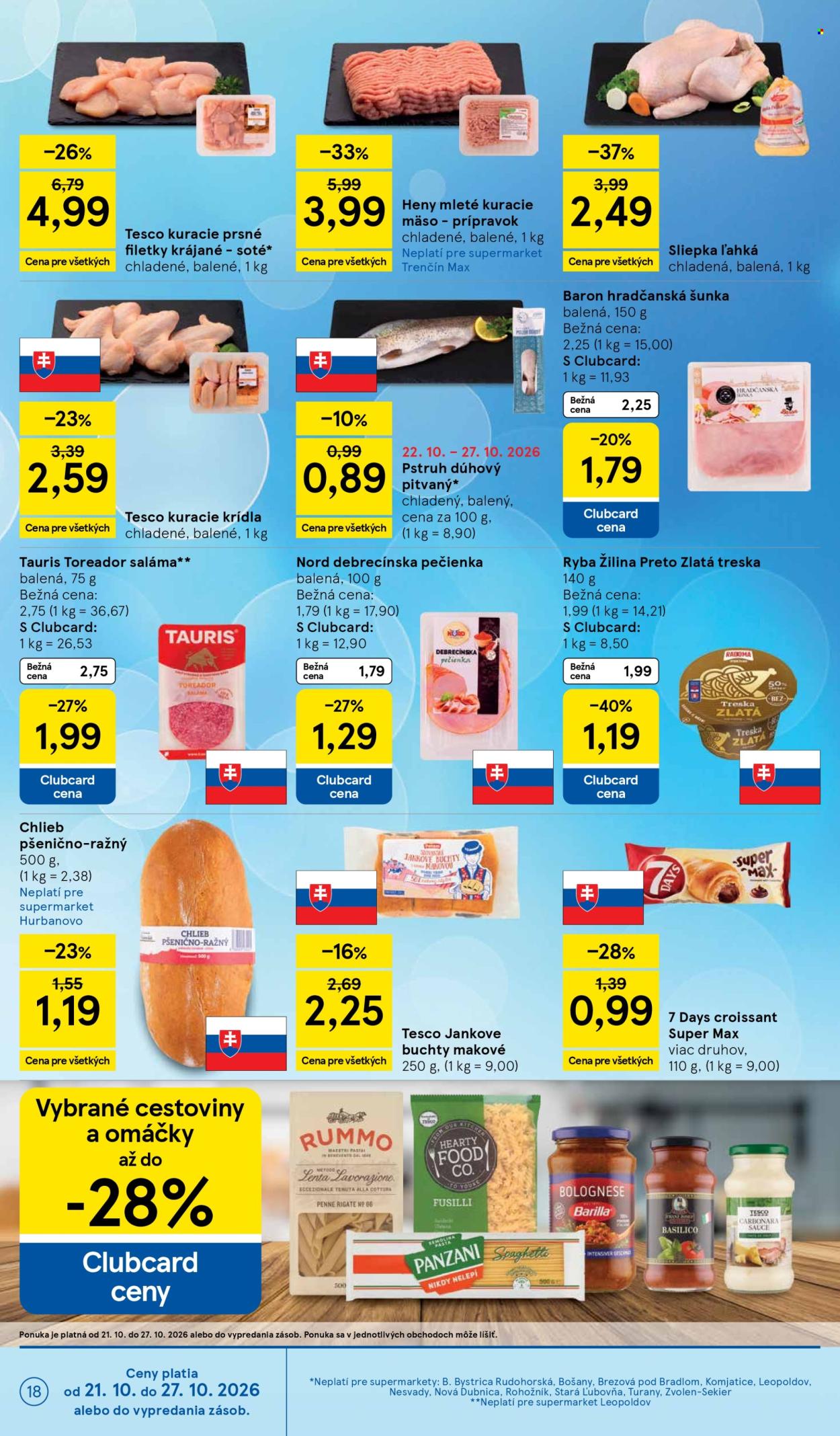 Leták TESCO supermarket - 21.10.2026 - 27.10.2026. Strana 18