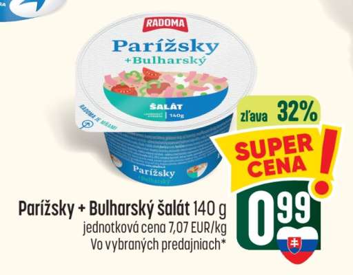 Parížsky + Bulharský šalát
