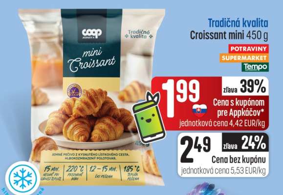 Tradičná kvalita Croissant mini 450 g