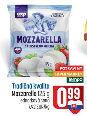 Tradičná kvalita Mozzarella 125 g
