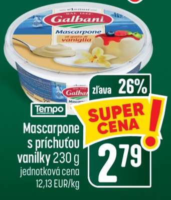 Mascarpone s príchuťou vanilky