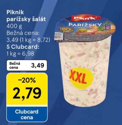 Piknik parížsky šalát