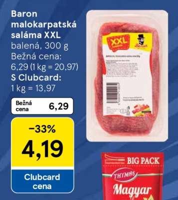 Baron malokarpatská saláma XXL