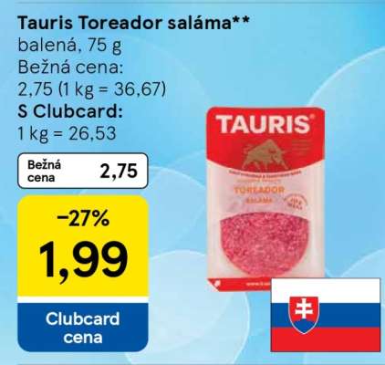 TAURIS TOREÁDOR SALÁMA