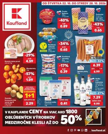 Leták Kaufland - 22.10.2026 - 28.10.2026.