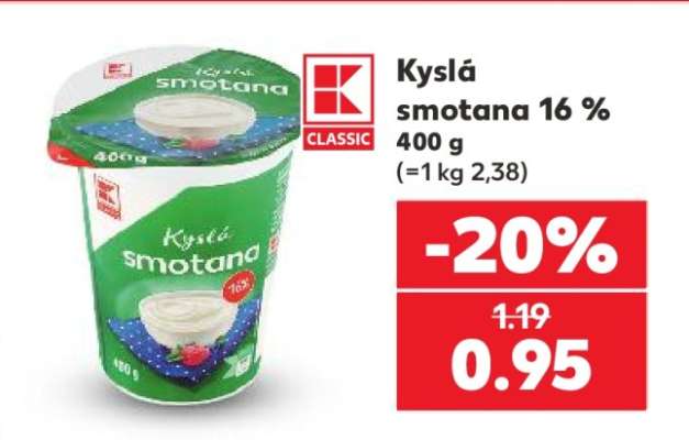 Kyslá smotana 16 %