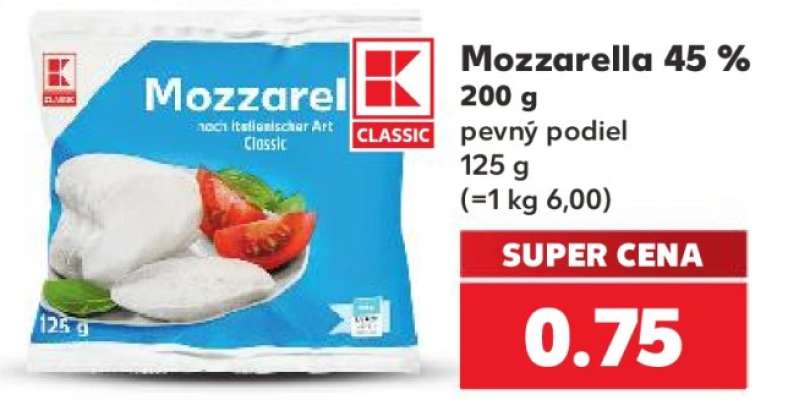 Mozzarella 45 %