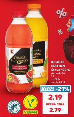 K-GOLD EDITION Šťava 100 %