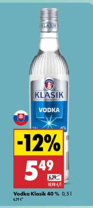 Vodka Klasik 40%, 0,5 l