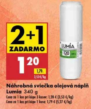 Náhrobná sviečka olejová náplň Lumia 340 g