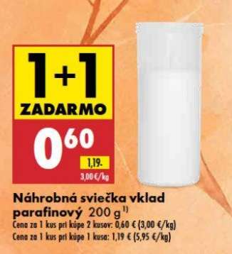 Náhrobná sviečka vklad parafínový 200 g