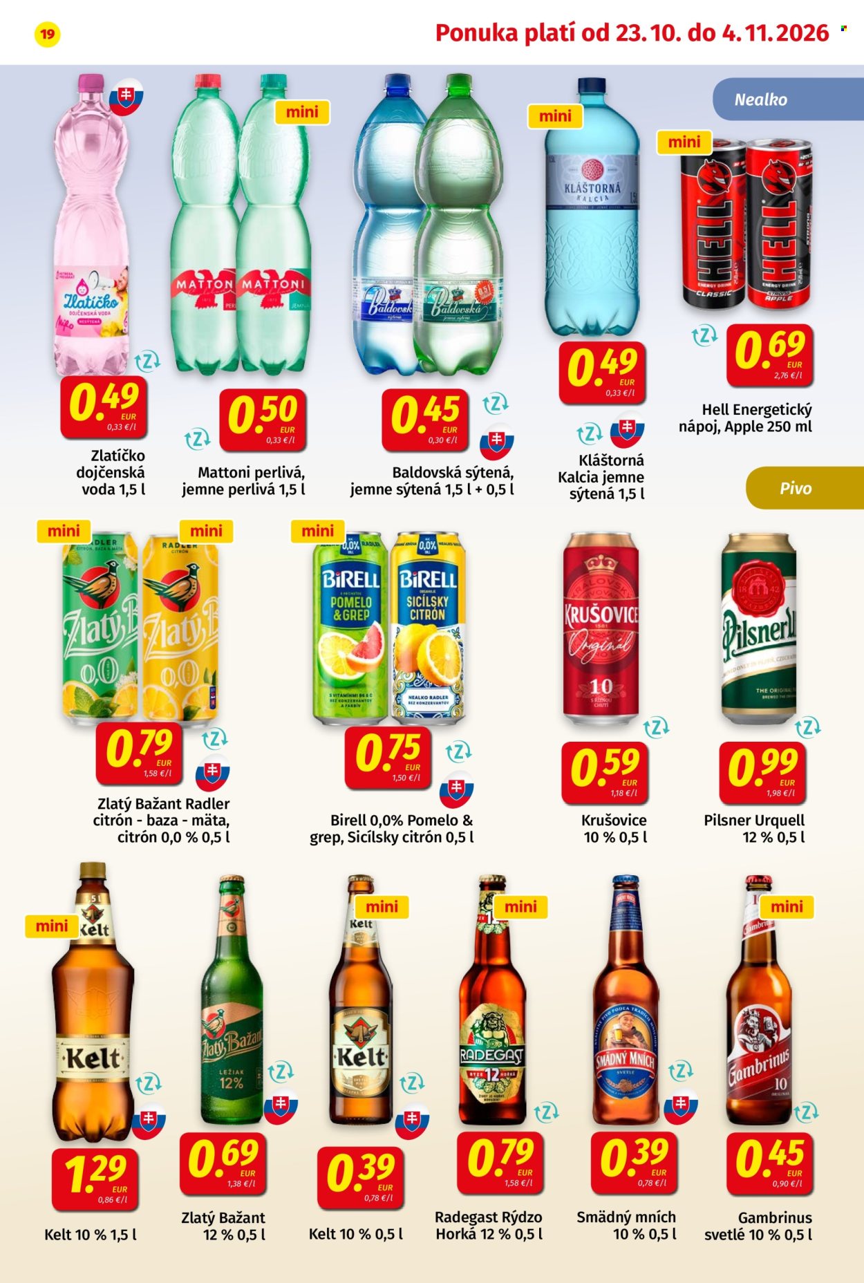 Leták Potraviny KORUNA - 23.10.2026 - 4.11.2026. Strana 19