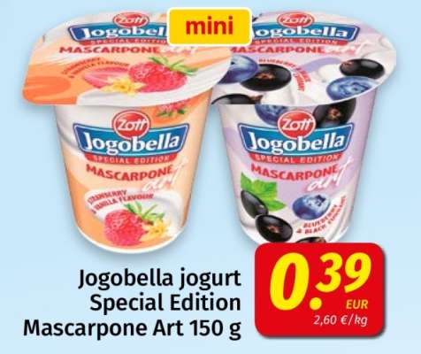 Jogobella jogurt Special Edition Mascarpone Art 150 g