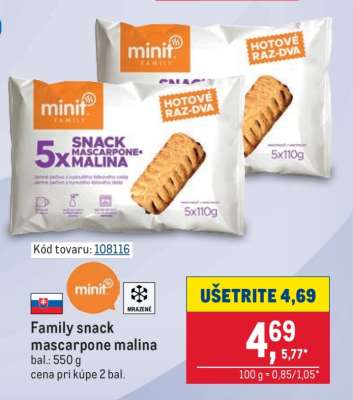 Family snack mascarpone malina