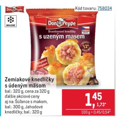 Zemiakové knedličky s údeným mäsom