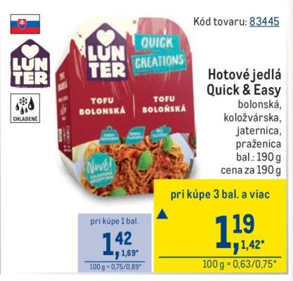Lunter Tofu Bolonská