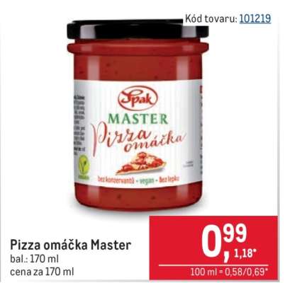 Pizza omáčka Master