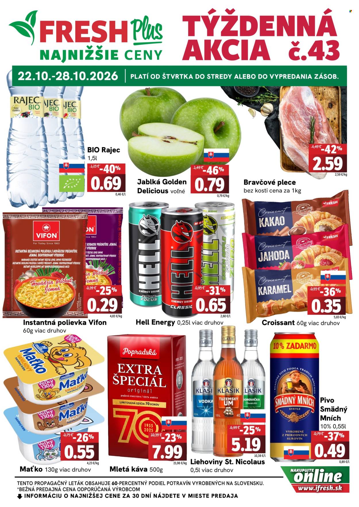 Leták FRESH - 22.10.2026 - 28.10.2026. Strana 1