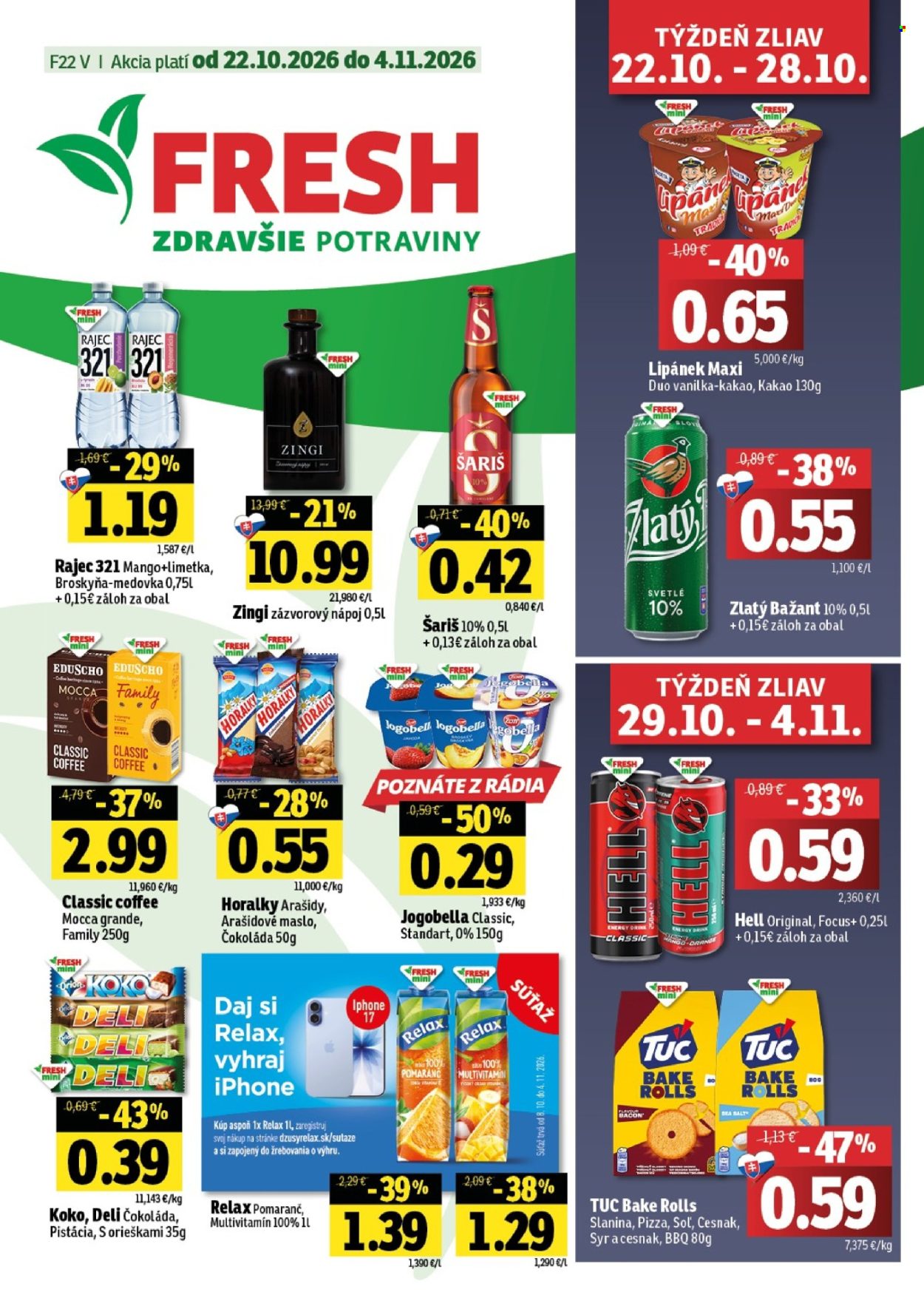 Leták FRESH - 22.10.2026 - 4.11.2026. Strana 1