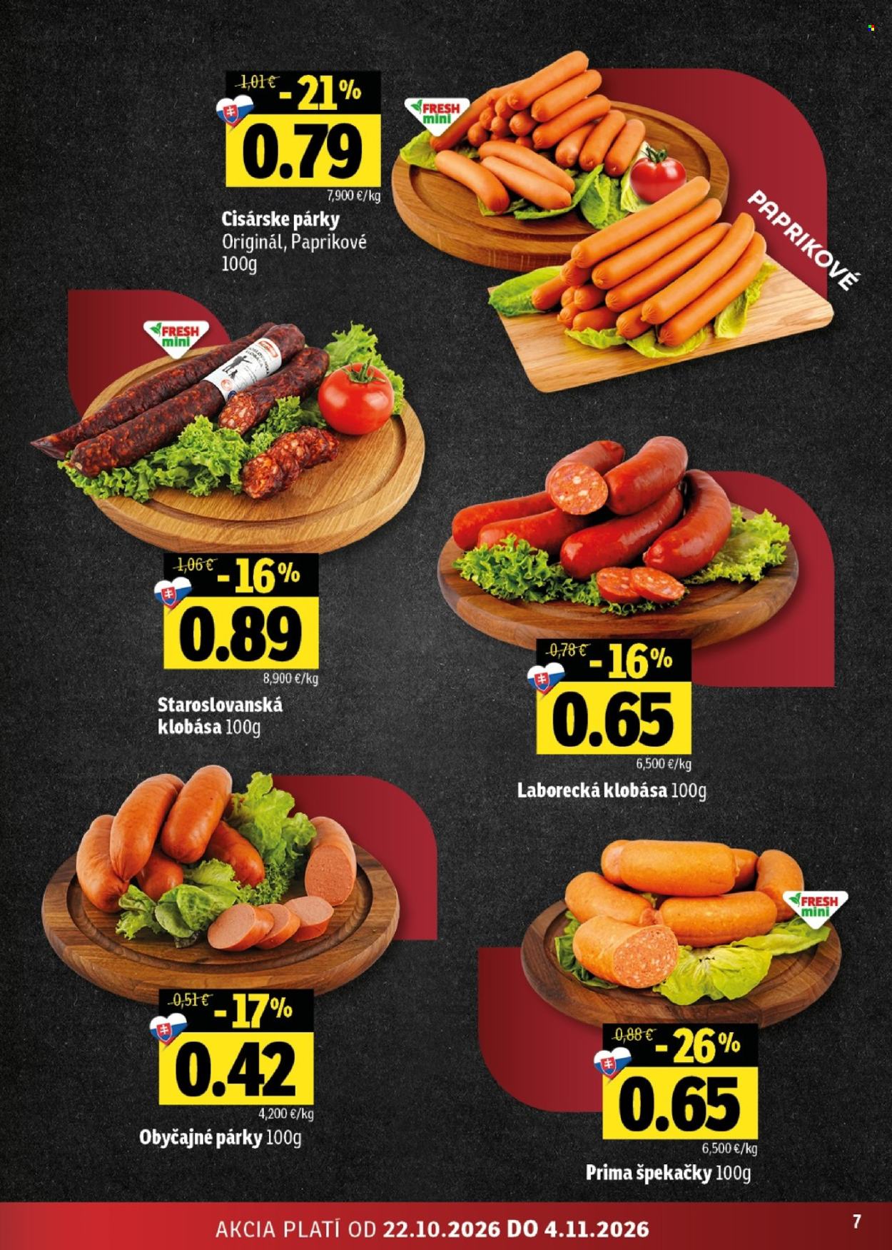 Leták FRESH - 22.10.2026 - 4.11.2026. Strana 7