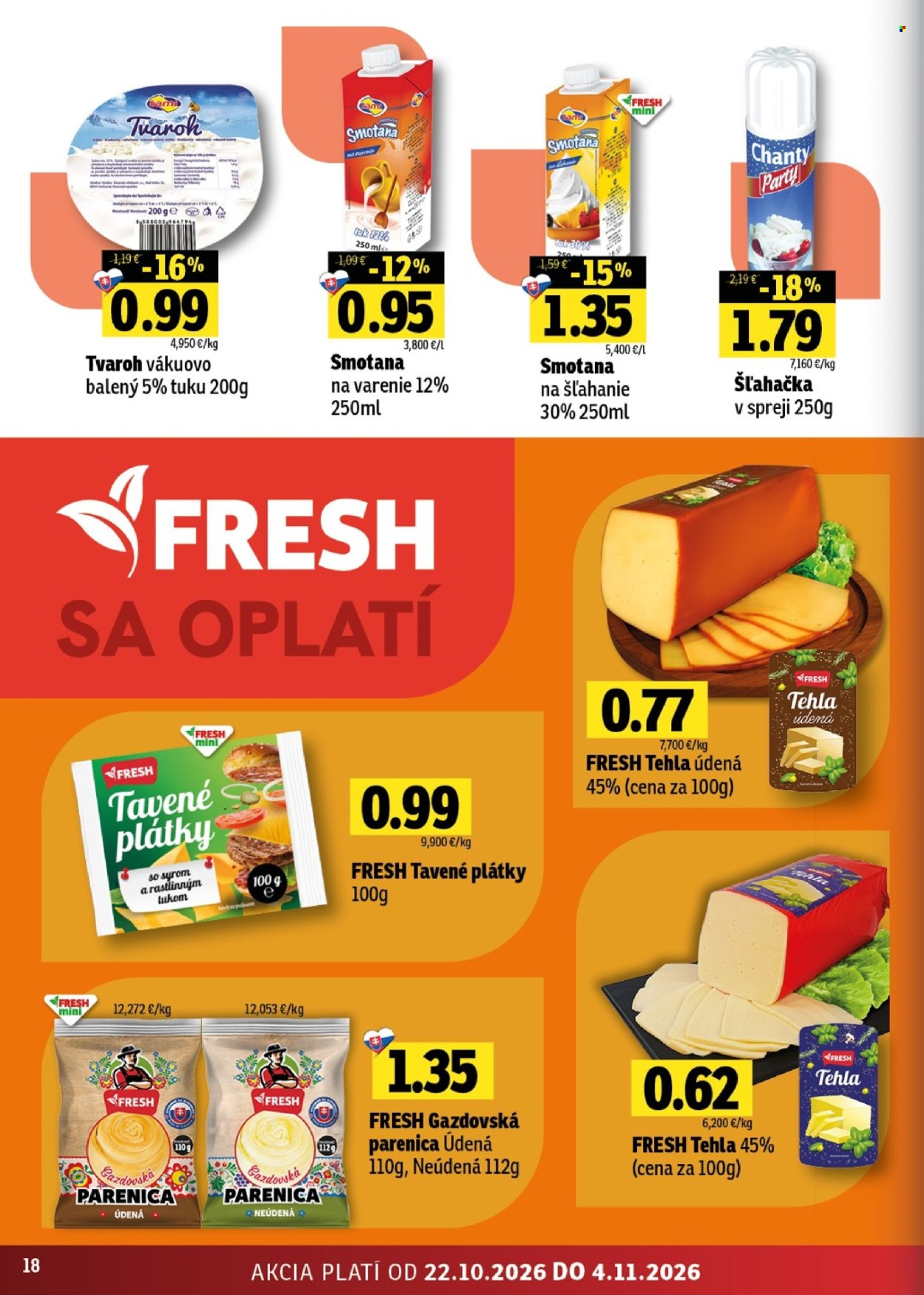 Leták FRESH - 22.10.2026 - 4.11.2026. Strana 18