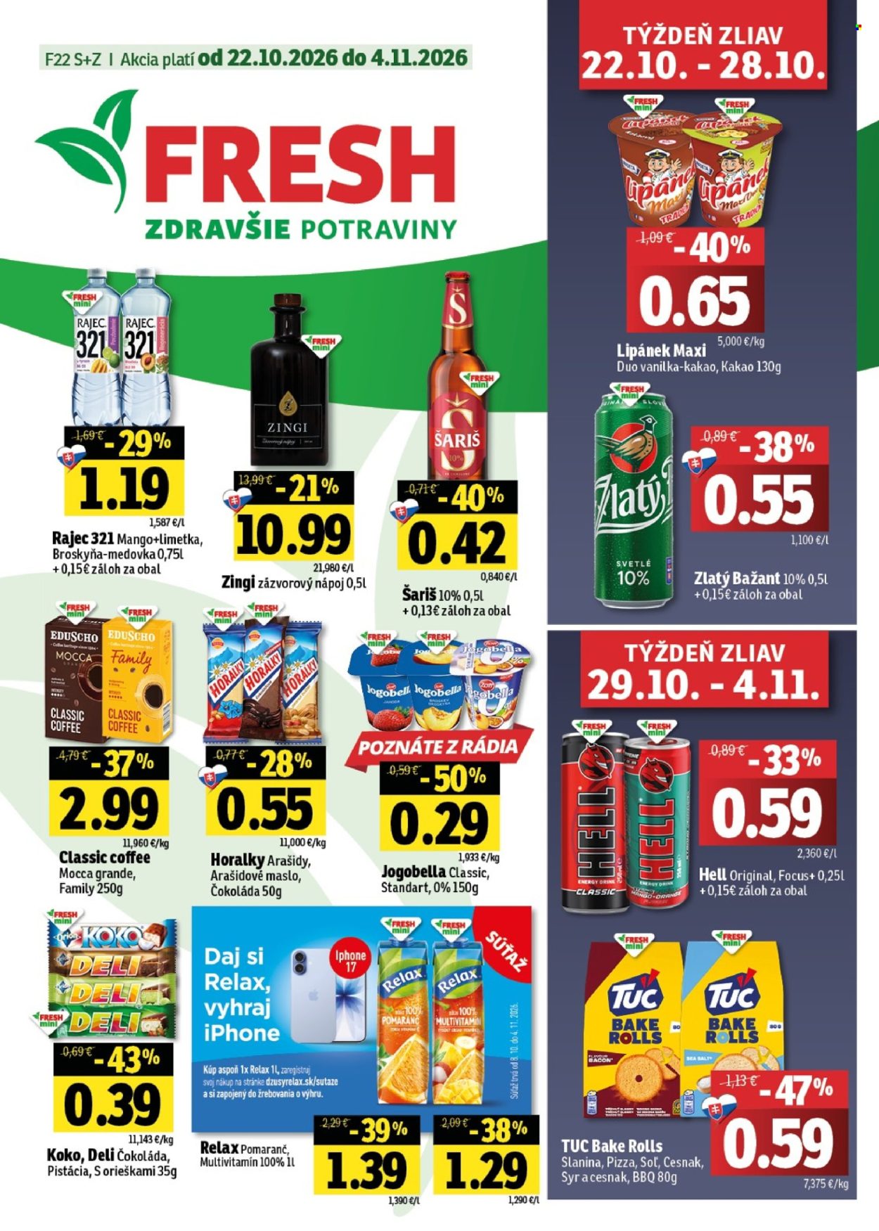 Leták FRESH - 22.10.2026 - 4.11.2026. Strana 1
