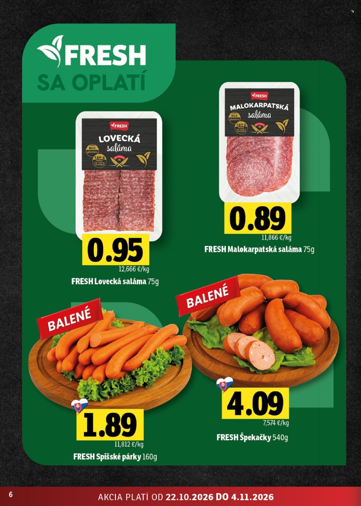 Leták FRESH - 22.10.2026 - 4.11.2026. Strana 6