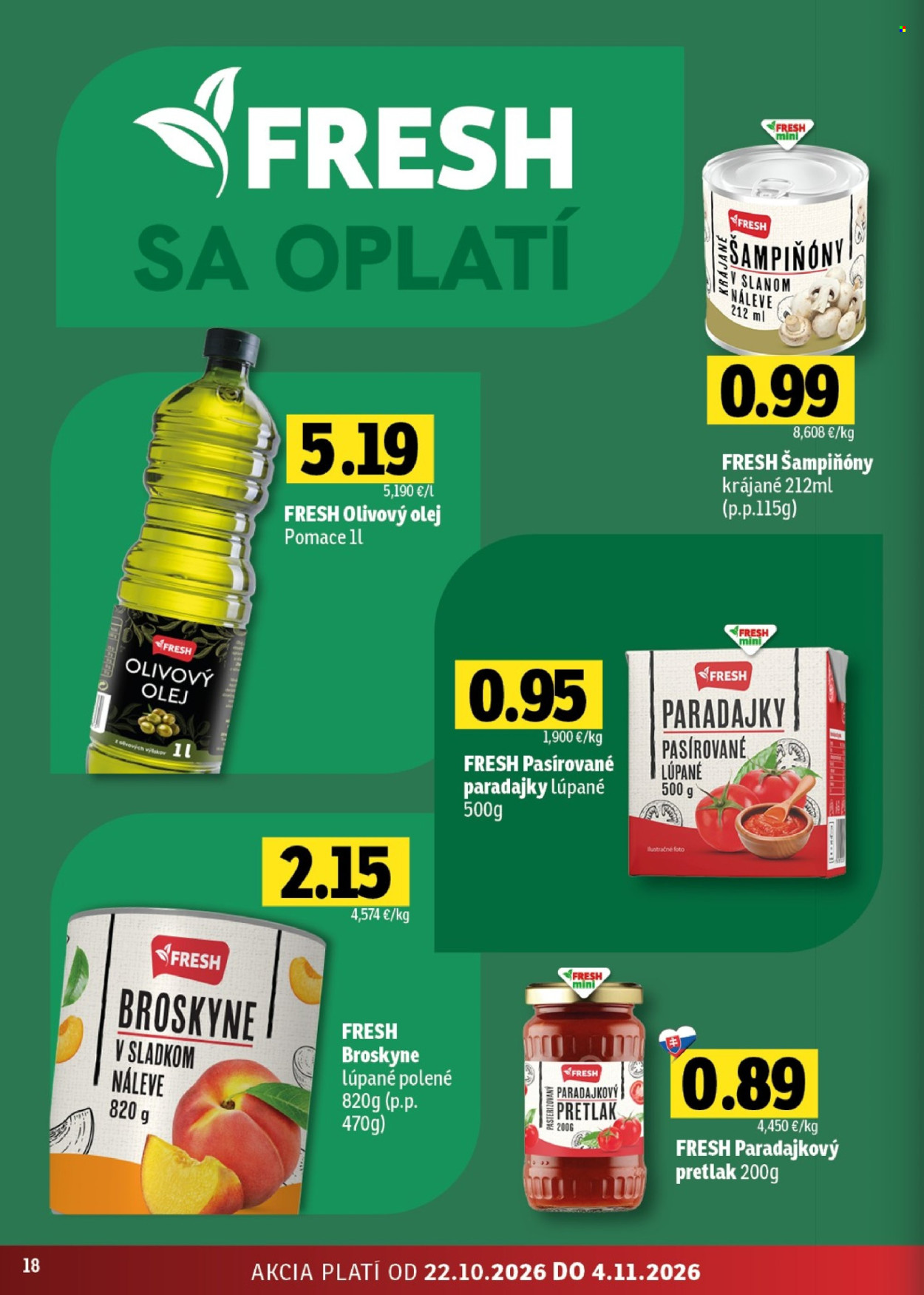 Leták FRESH - 22.10.2026 - 4.11.2026. Strana 18