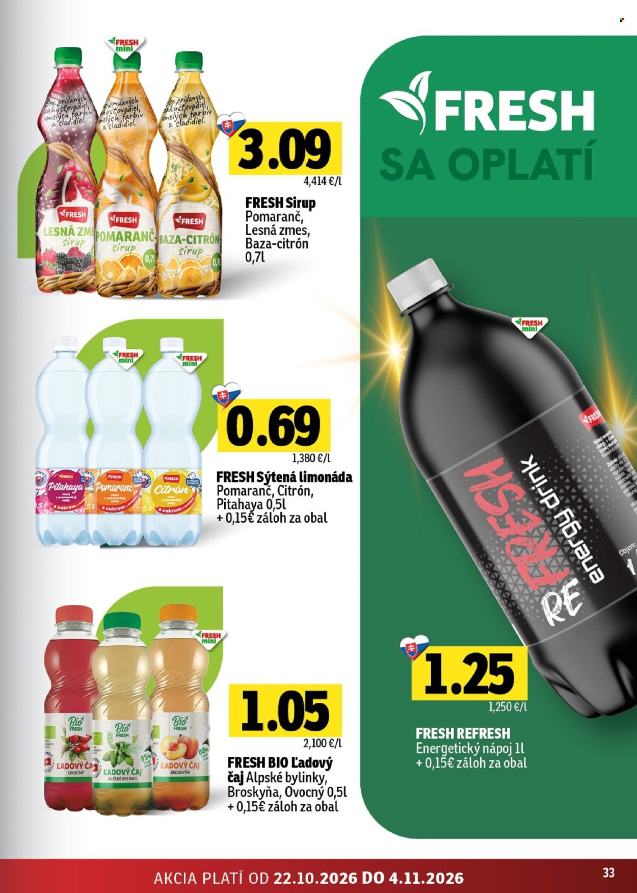 Leták FRESH - 22.10.2026 - 4.11.2026. Strana 33