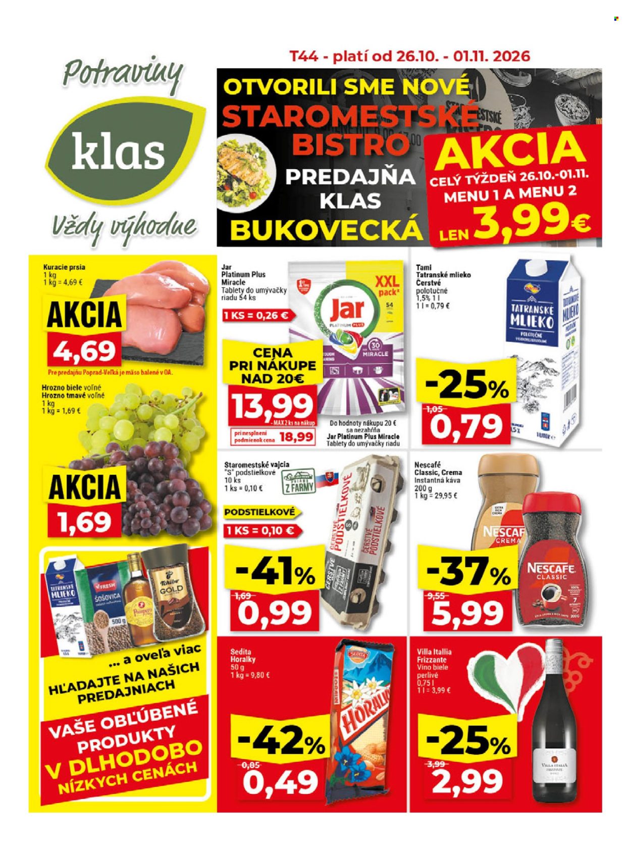 Leták Klas - 26.10.2026 - 1.11.2026. Strana 1