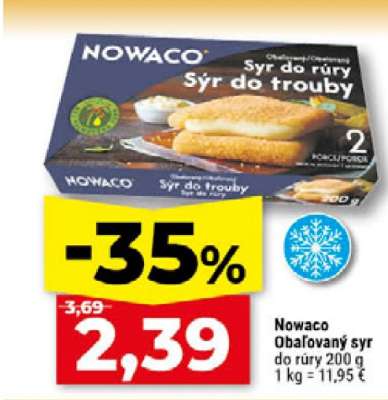 Nowaco obaľovaný syr do rúry,