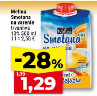 Melina Smotana na varenie trvanlivá 10% 500 ml