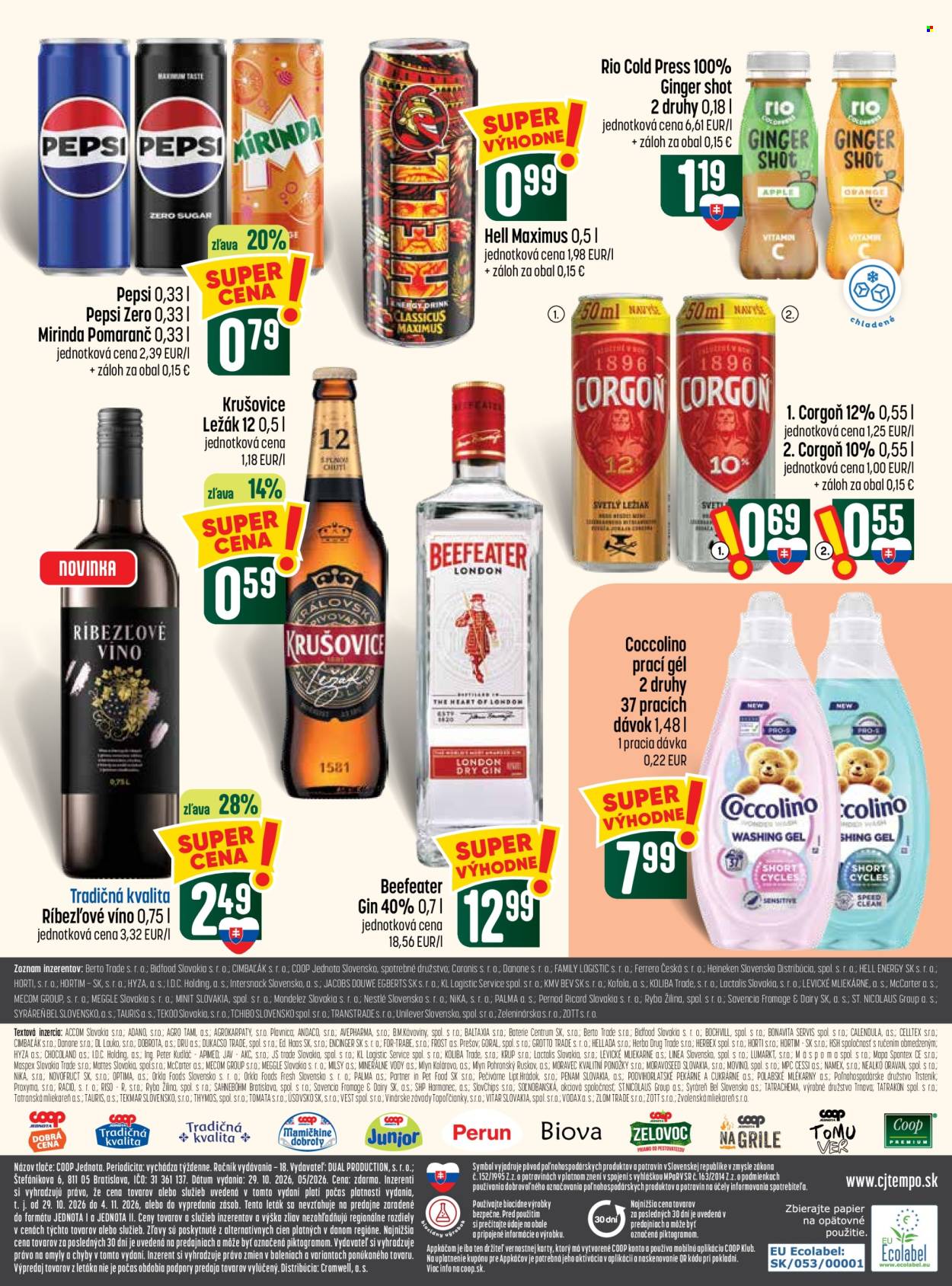 Leták COOP Jednota - 29.10.2026 - 4.11.2026. Strana 15