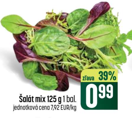 Šalát mix 125 g 1 bal.