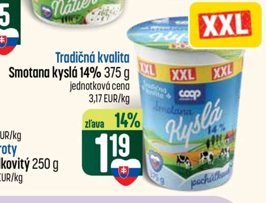 Smotana kyslá 14% 375 g