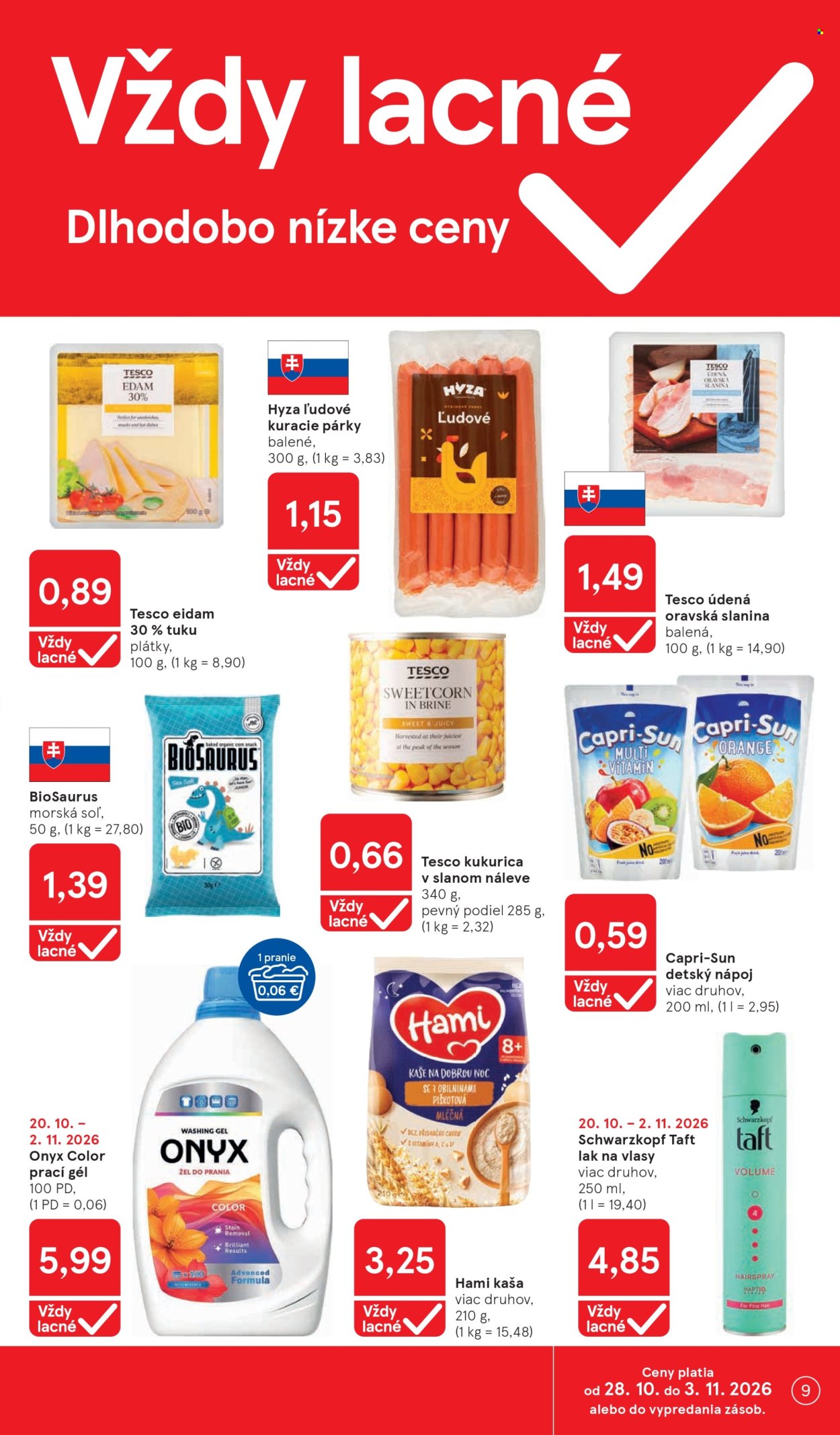 Leták TESCO - 28.10.2026 - 3.11.2026. Strana 9