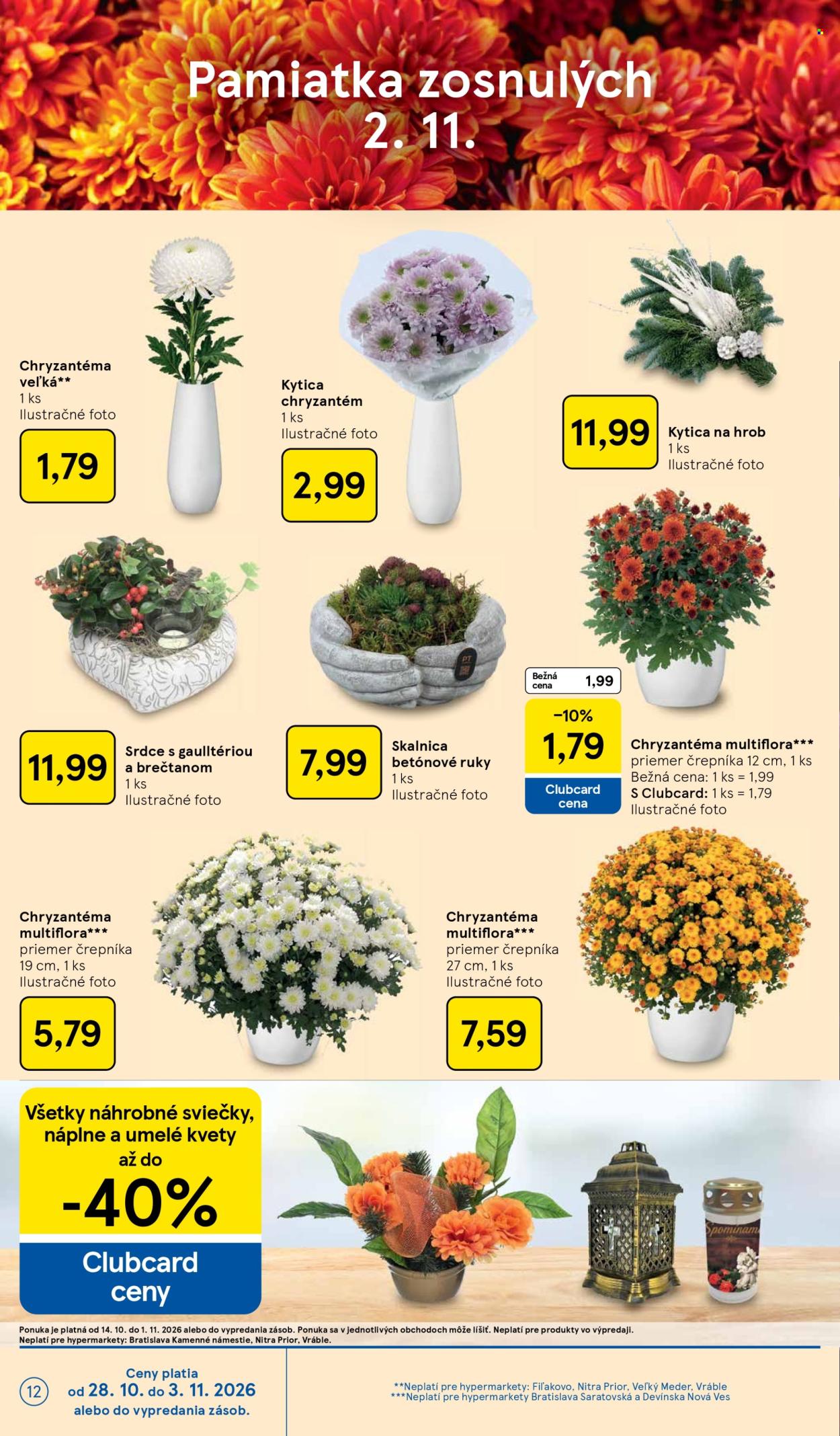 Leták TESCO - 28.10.2026 - 3.11.2026. Strana 12
