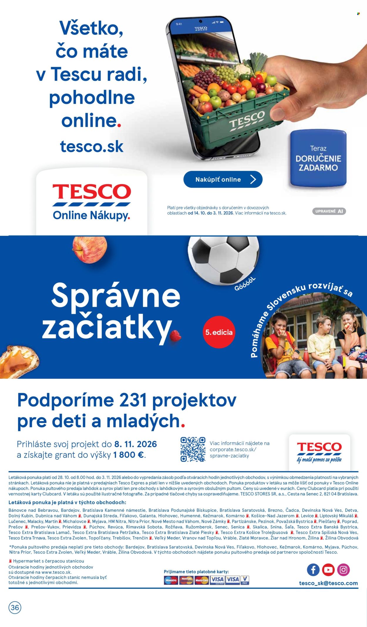Leták TESCO - 28.10.2026 - 3.11.2026. Strana 36
