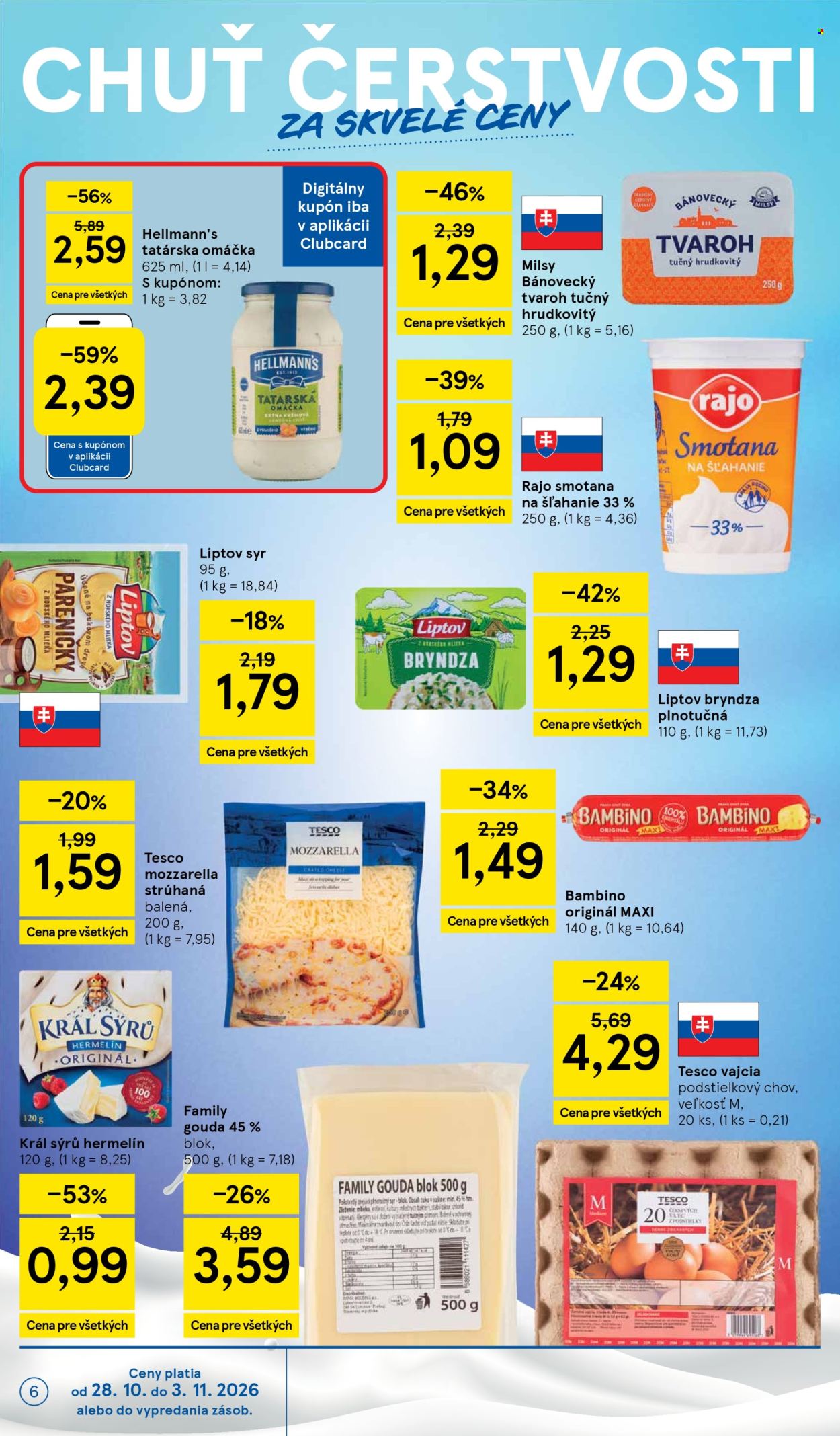 Leták TESCO supermarket - 28.10.2026 - 3.11.2026. Strana 6