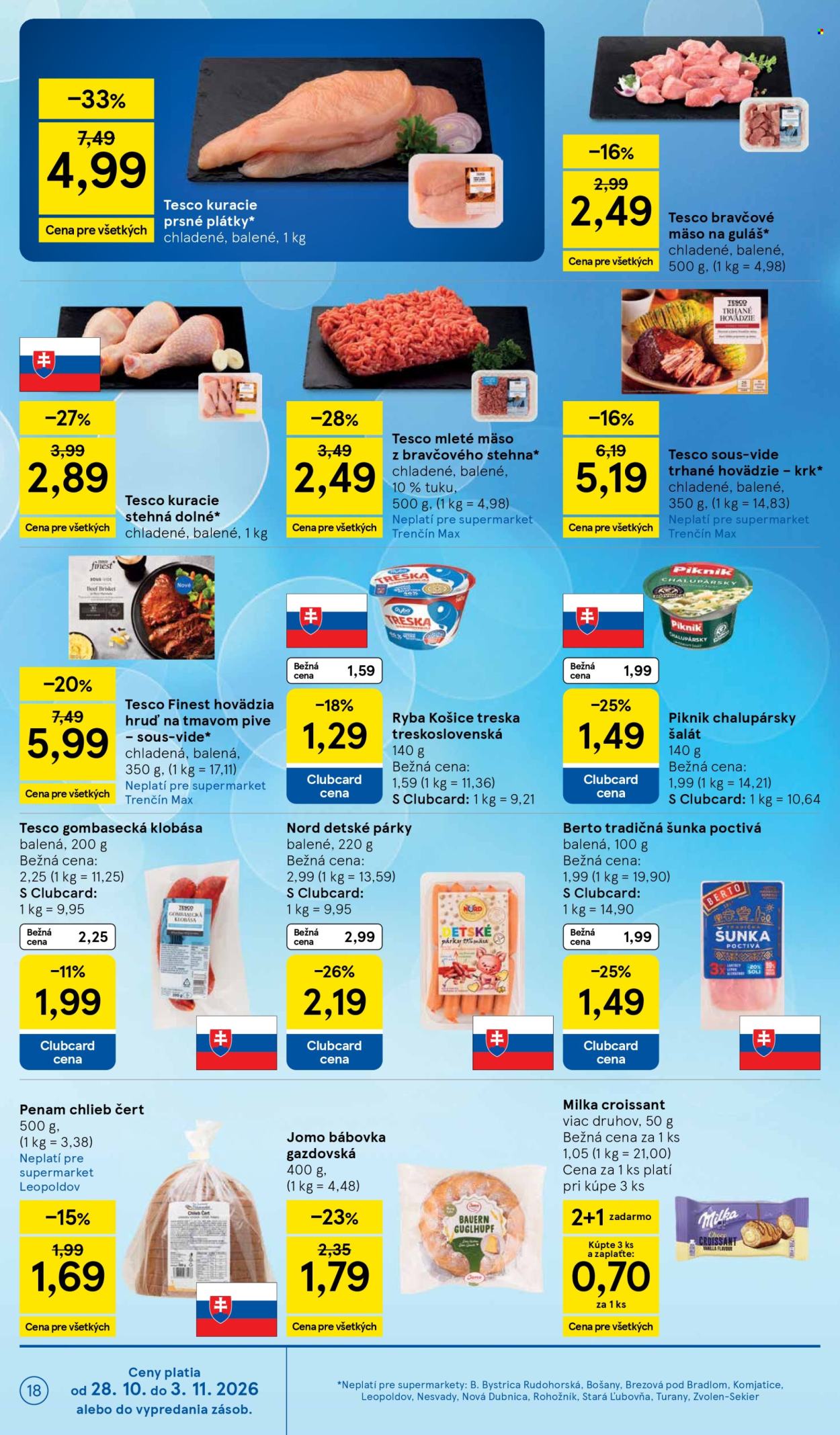 Leták TESCO supermarket - 28.10.2026 - 3.11.2026. Strana 18