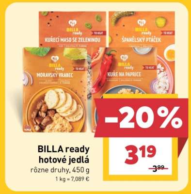 BILLA ready hotové jedlá