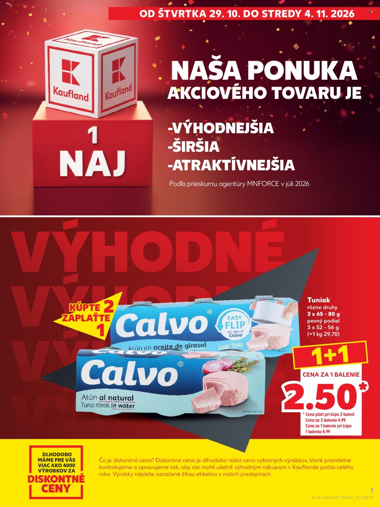 Leták Kaufland - 29.10.2026 - 4.11.2026. Strana 1
