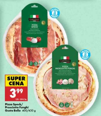 Pizza Speck/Prosciutto Funghi Gusto Bello 400/430 g