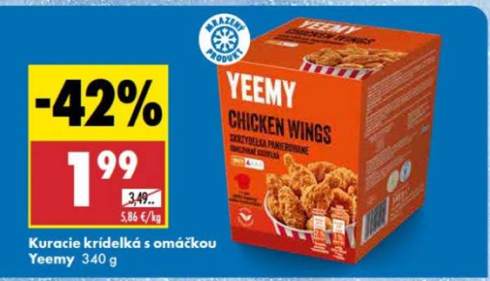 Kuracie krídelká s omáčkou Yeemy 340 g